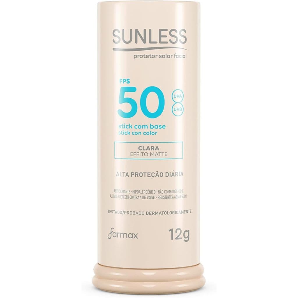 Protetor Solar Sunless Stick com Base Clara 12g