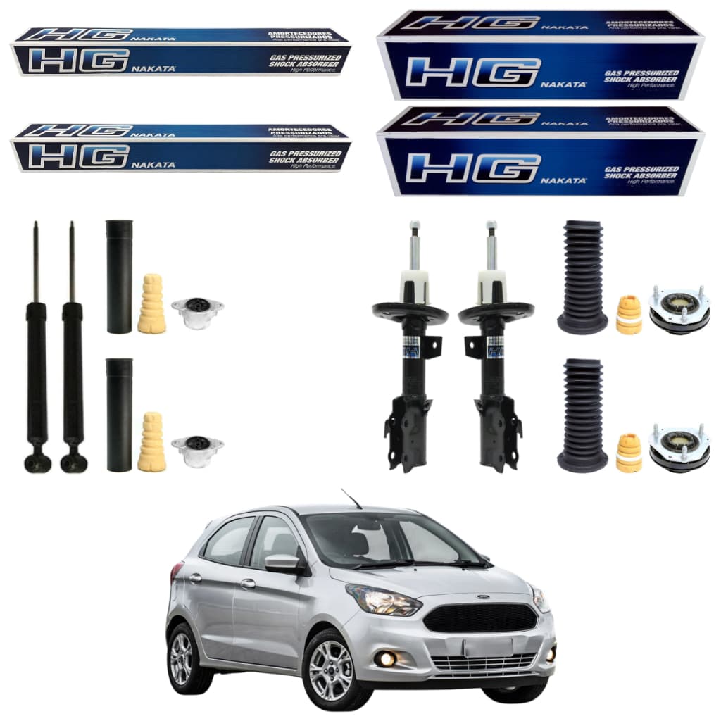 KIT 4 AMORTECEDOR FORD KA 2014 A 2020 NAKATA + KIT