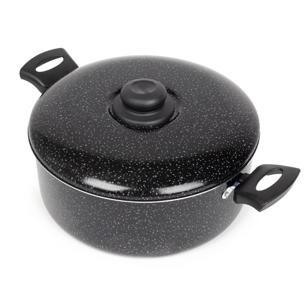 Panela Caçarola Antiaderente Com Tampa 26Cm 5L Preto Nacional