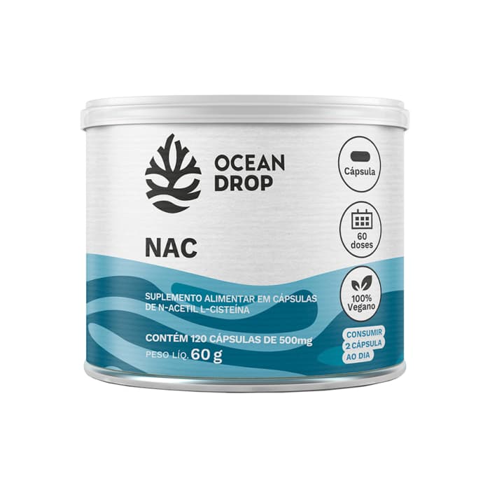 NAC (N-acetil L-cisteína) 120 Cápsulas - Ocean Drop