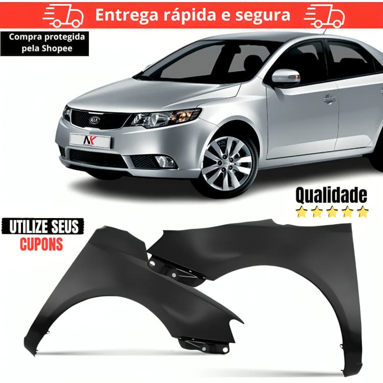 Par/Un Paralama Dianteiro Cerato 2009 2010 2011 2012 2013 Mold. Original Para Lama Curvao
