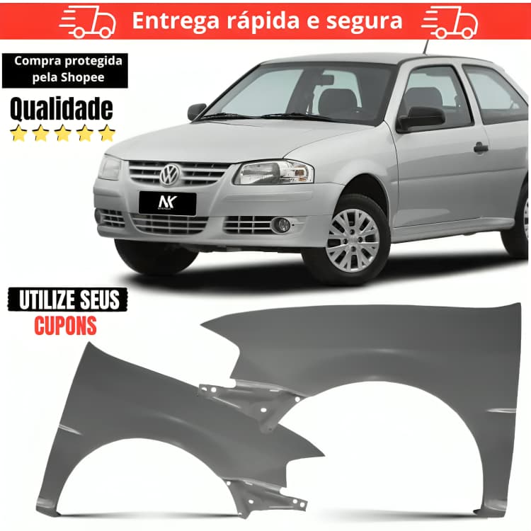 Paralama Dianteiro Gol G4 Saveiro 2006 2007 2008 Para Lama Curvao Novo Lameiro