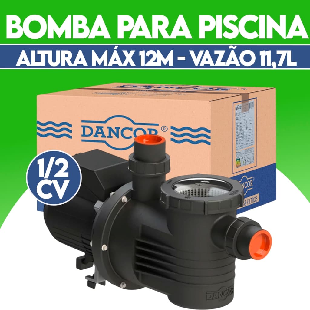 Bomba Para Piscina com Pre Filtro Pratika Pf-17 1/2 Cv Monofásica Piscina 127/220v Dancor