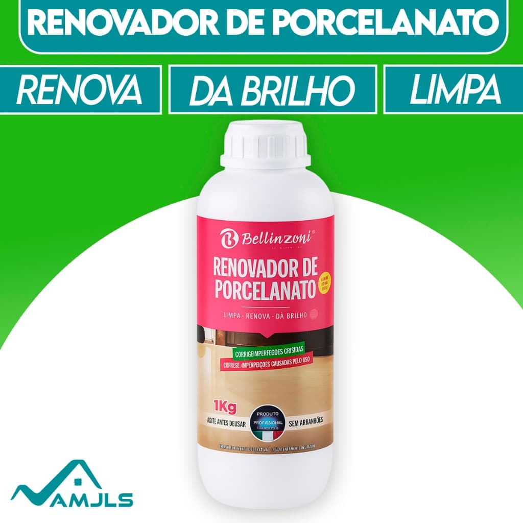 Limpador e Renovador De Pisos Porcelanatos e Cerâmicas 1L Bellinzoni