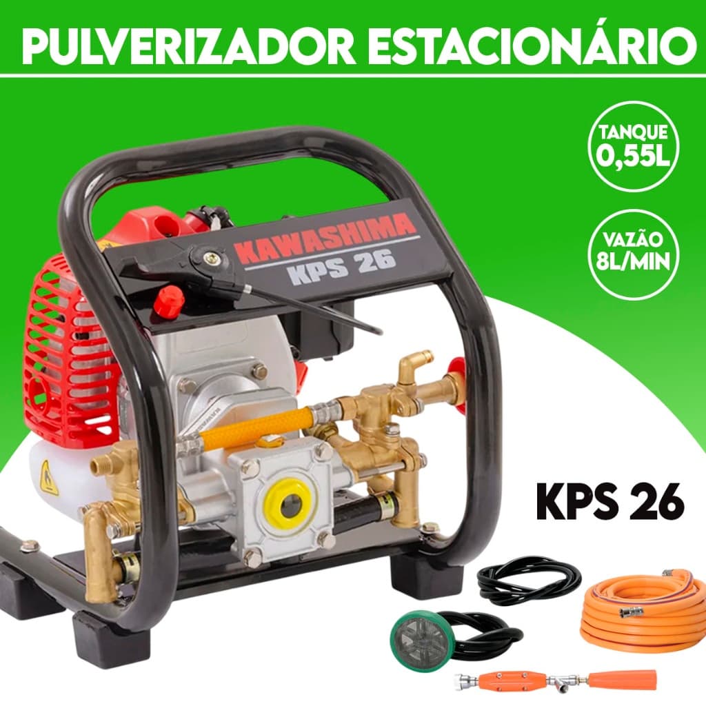 Pulverizador Agrícola Estacionário KPS26 25L Potente e Ideal para Pulverizações Precisas - Kawashima