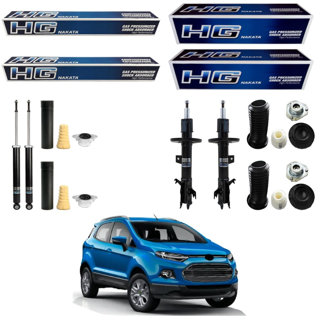 KIT 4 AMORTECEDOR ECOSPORT 4X2 2013 A 2020 NAKATA ORIGINAL + KITS