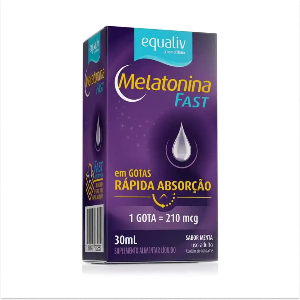 Sup Alimentar Melatonina Fast Gotas Equaliv 210mcg 30ml Sabor Menta