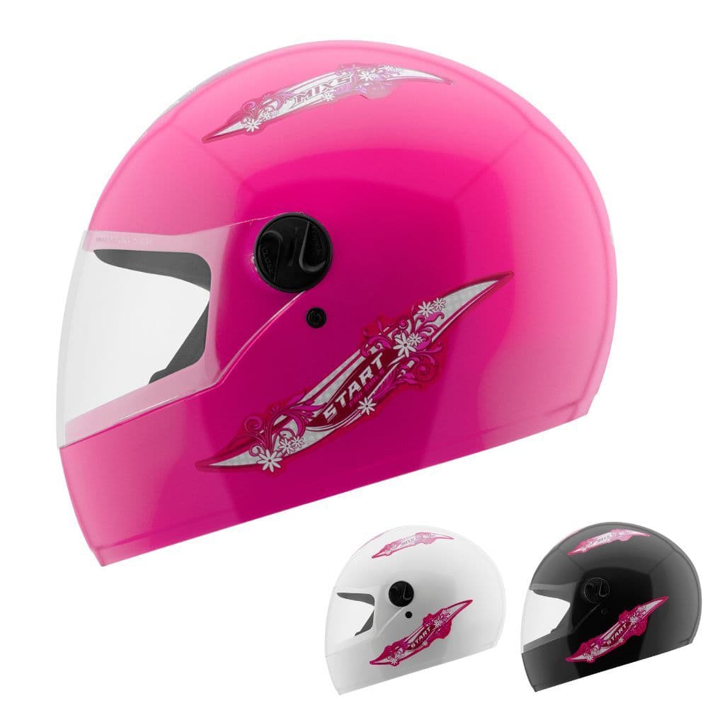 Capacete Fechado Integral Feminino Mixs Start For Girls