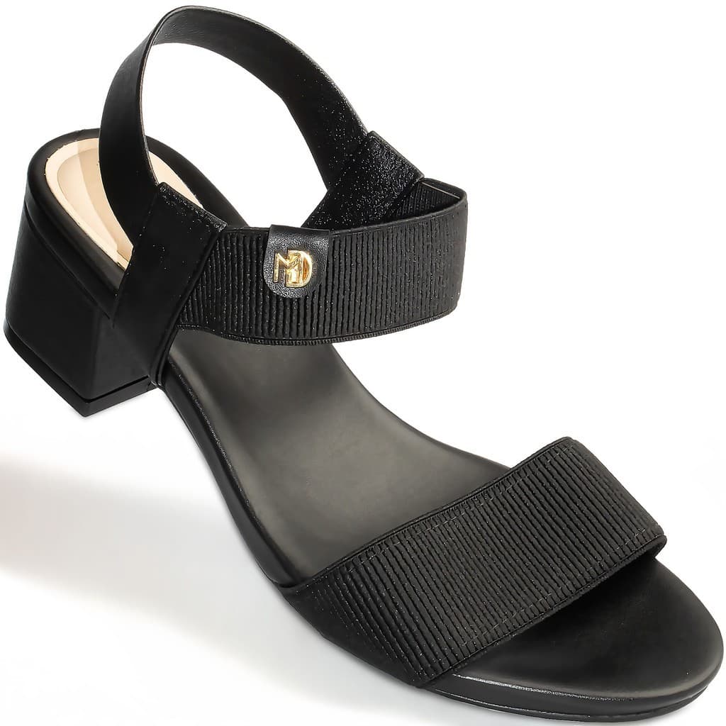Sandália Modare Salto Bloco Grosso Baixo Confortável Original 7187 All Black