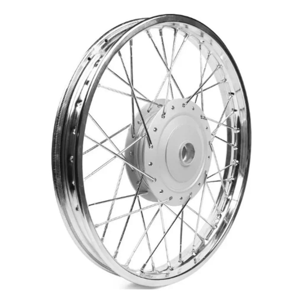 Roda Aro Calha Jante Folha Dianteira Titan 125 00/04 Fan 125 05/08 Raios 4mm Cromados Freio á Tambor