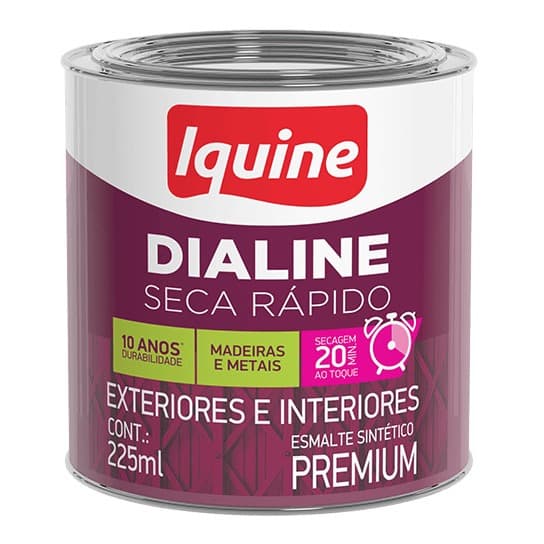 Esmalte Premium Brilhante Iquine Dialine Seca Rápido 225ml