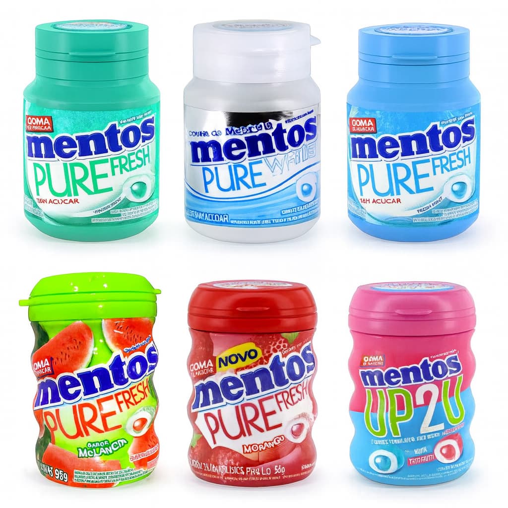 Chiclete Mentos Garrafa Pure Fresh C/6 Unidades - Perfetti