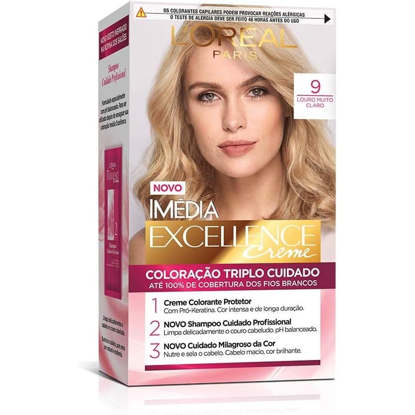 Tinta De Cabelo Imédia Excellence 9 Louro Muito Claro