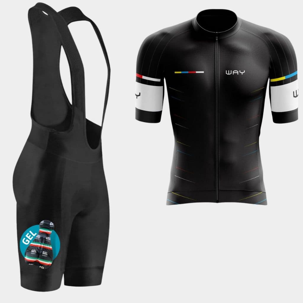 Conjunto Roupa Ciclismo Masculino Homem Camisa Ziper Total Bretelle Forro Gel Bicicleta Speed
