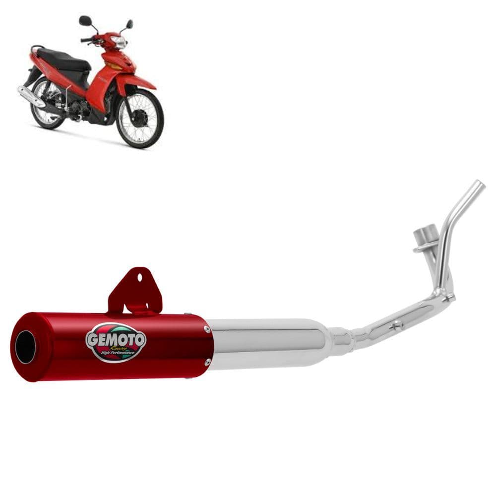 Escapamento Escape Gemoto Racing Para Moto Crypton 2010 2011 2012 2013 2014 2015 2016