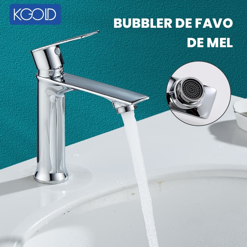Torneira para Banheiro Lavabo Luxo Cromada Moderna