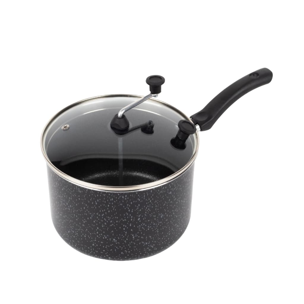 Pipoqueira Antiaderente Tampa Vidro 20Cm 4L Preto Nacional