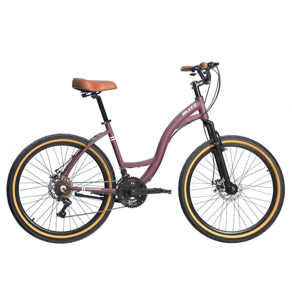 Bicicleta Aro 26 Comodo Shimano Alumínio Freios À Disco 21v