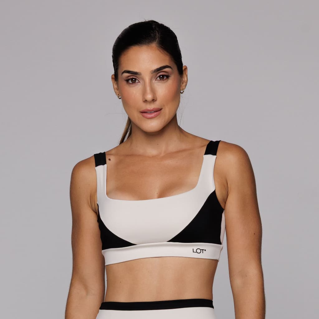 Top Poliamida Feminino Fitness Academia Feminino com Recorte Alça Larga Coleção Duo