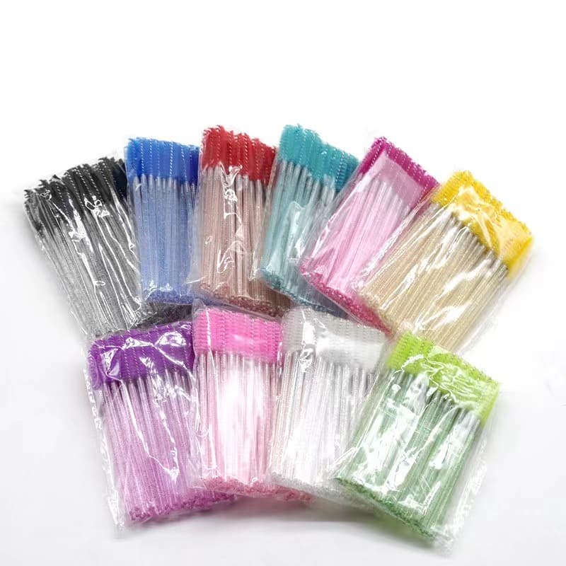 ANA1108 KIT 300 unidades Escovinhas com glitter e sem Glitter Extensão de Cílios e sobrancelha