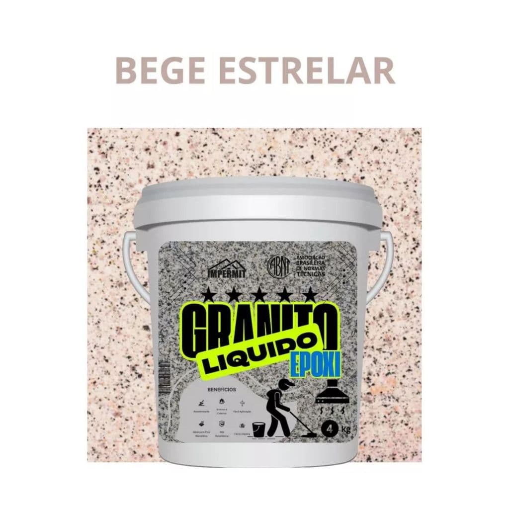 kit Granito liquido piso bege estrelar epoxi 5kg