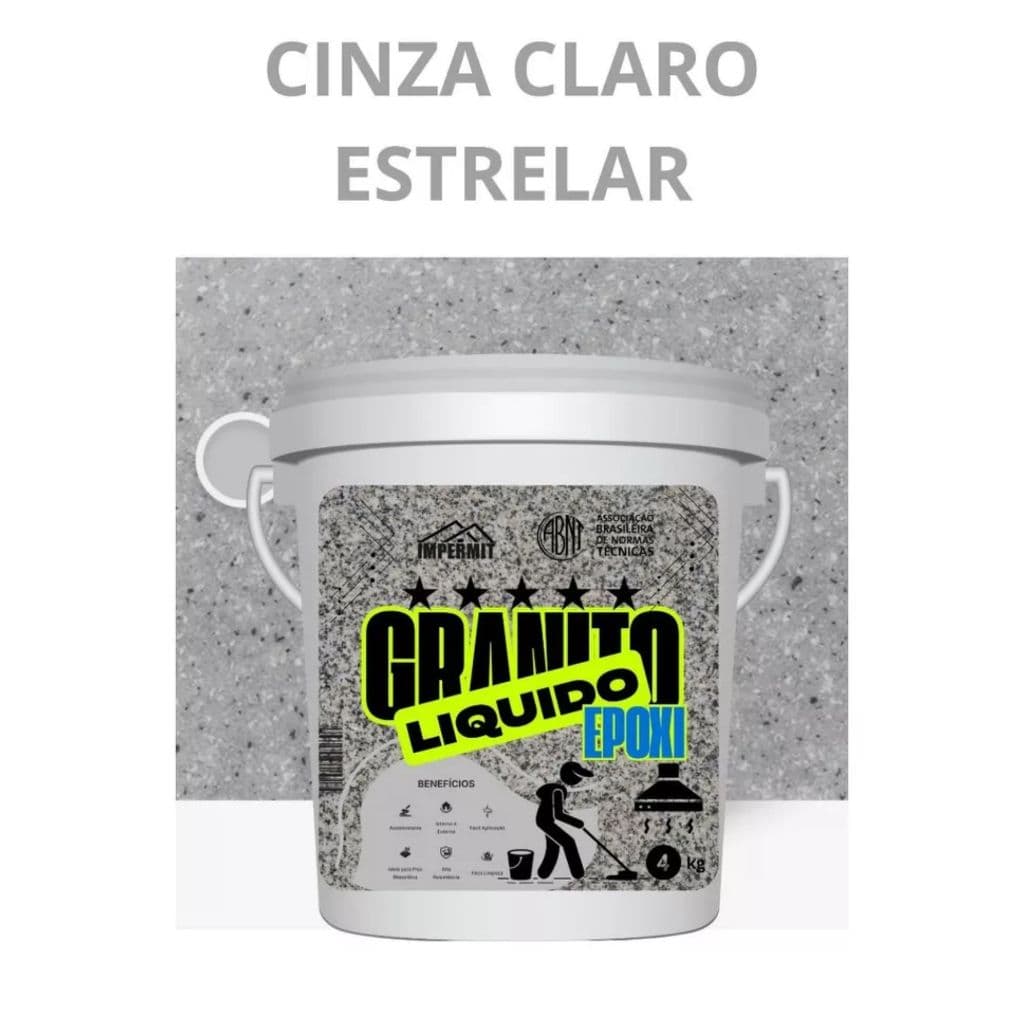 Granito liquido cinza claro estrelar