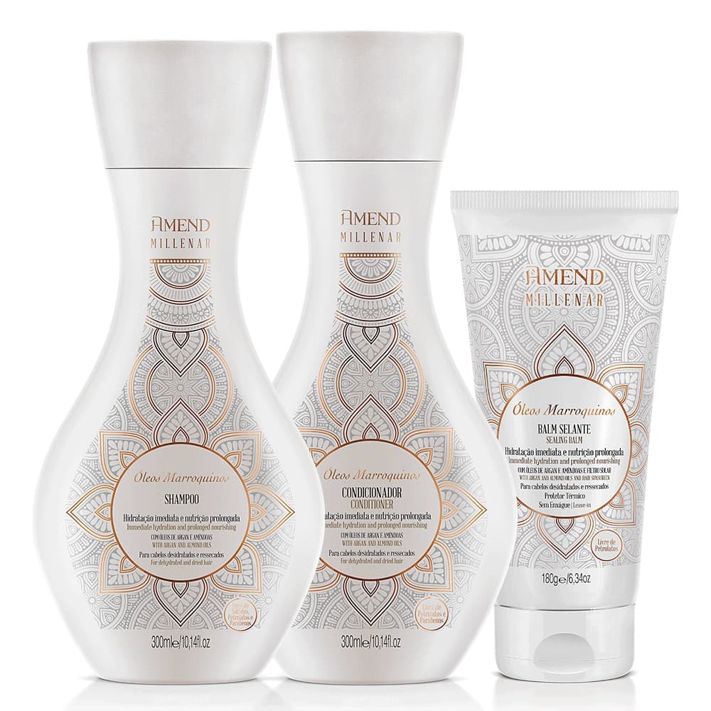 AMEND KIT MILLENAR ÓLEOS MARROQUINOS | 3 PRODUTOS