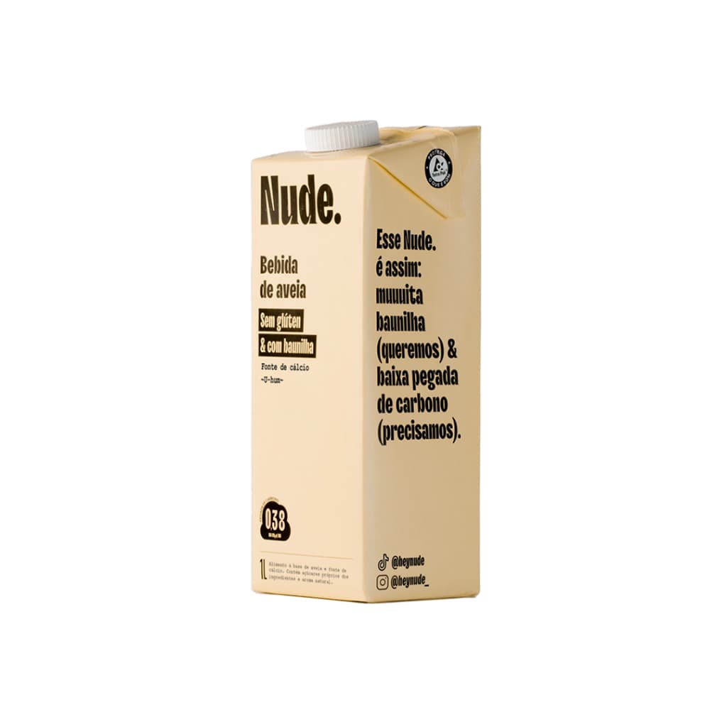 Nude Leite de Aveia Baunilha 1L