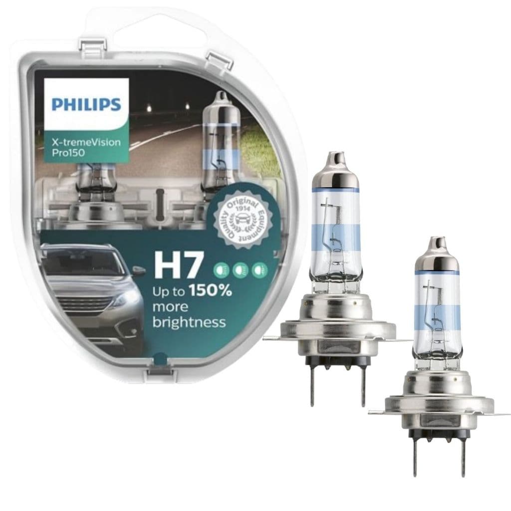 Par De Lâmpadas Farol Philips X-treme Vision H7 Pro150 55w 12v