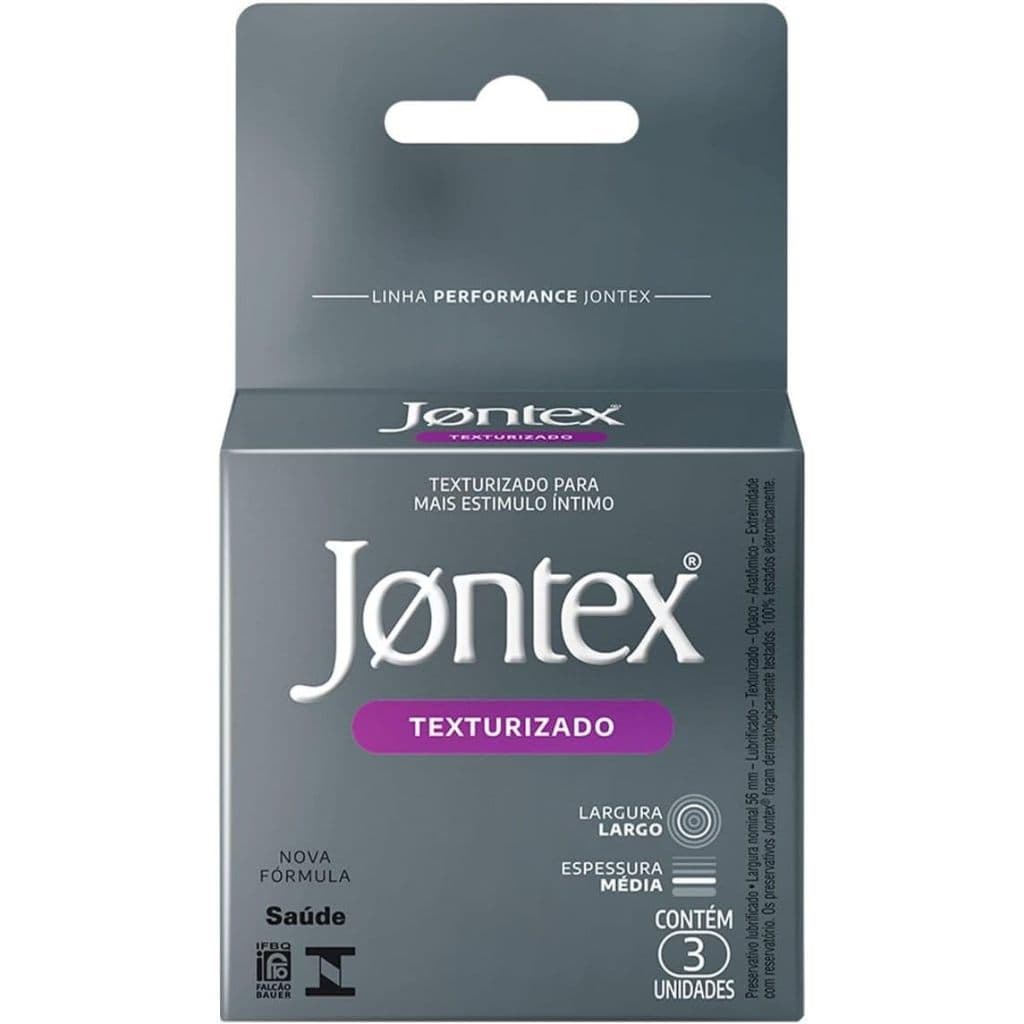 Preservativo Jontex Texturizado com 3 Unidades