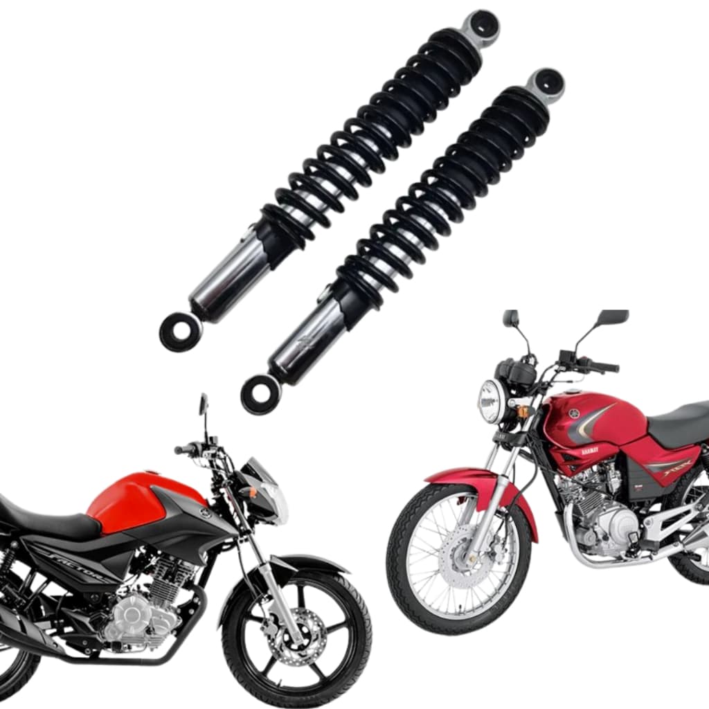 Par Amortecedor Traseiro Ybr Factor 125 2000 2001 2002 20003 2004 2005 2006 2007 2008 2009 até 2016