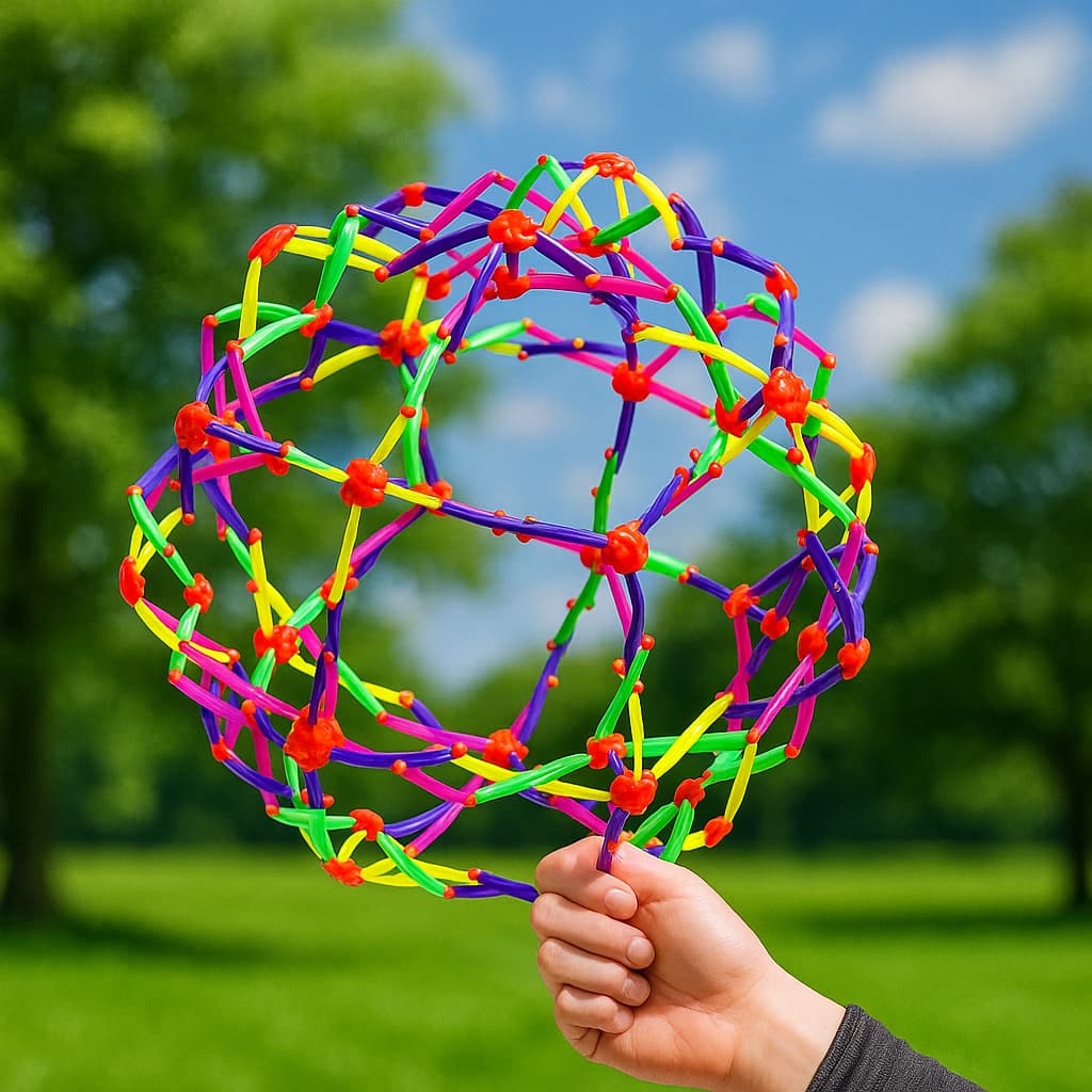 Bola Mágica Expansível Esfera Retrátil Colorida Fidget Toy Crianças e Adultos
