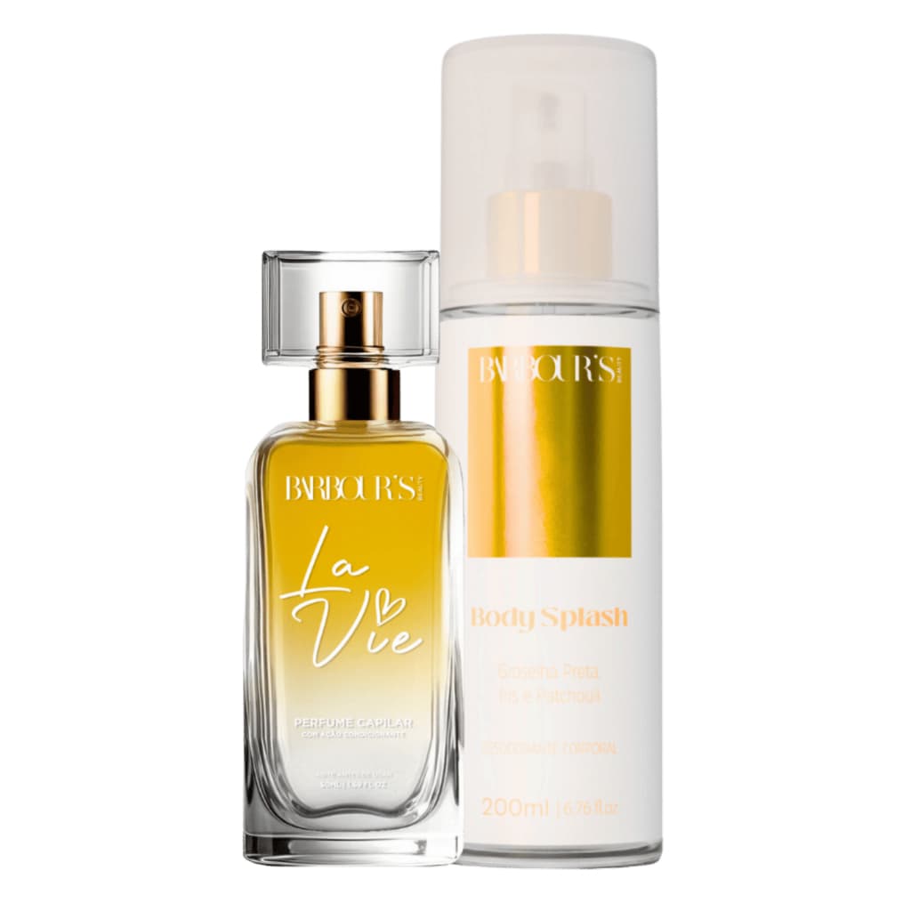 Kit Perfume Capilar 50ml e Body Splash Living Grace 200ml Barbour's Beauty