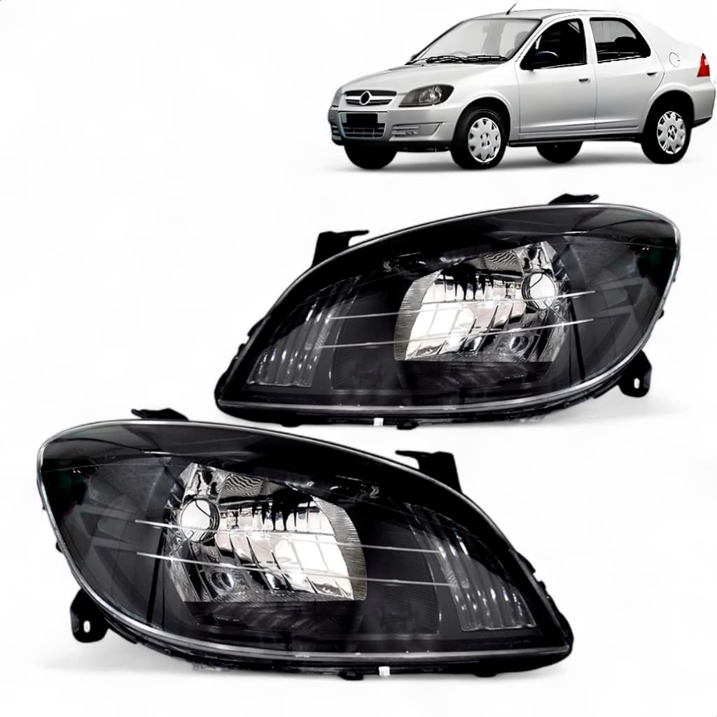 Farol Celta 2007 A 2015 Prisma 2006 A 2012 Mascara Negra