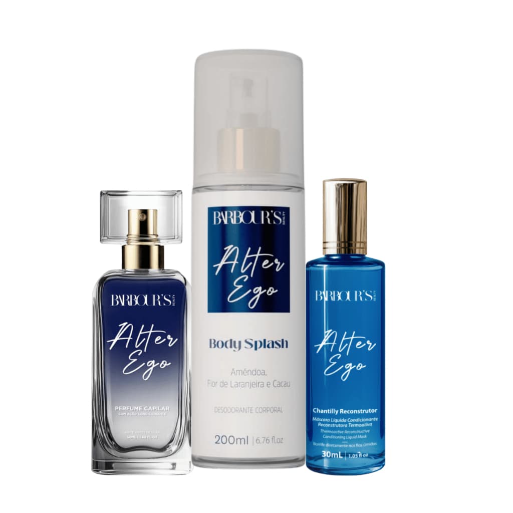 Kit Body Splash Perfume Capilar Máscara Liquída Alter Ego Barbour's Beauty Reconstrução Intensa