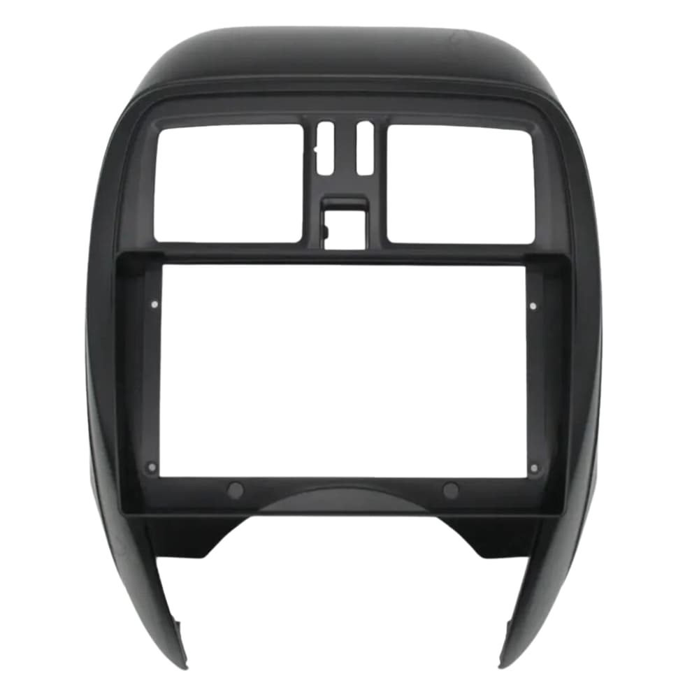 Moldura 9 Polegadas Nissan March  2015 A 2021 P/Ar Analogico Painel Multimídia 2din Preto Fosco