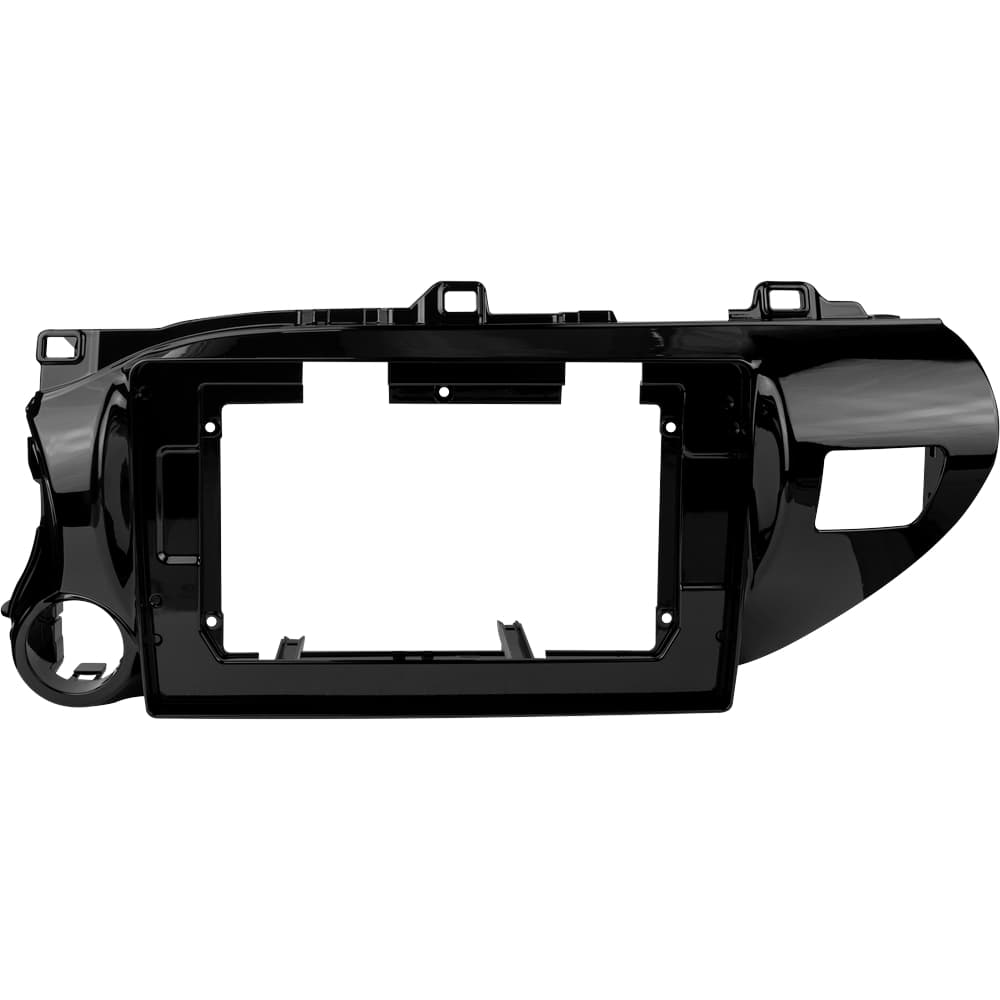 Moldura 10 Polegadas Toyota Hilux 2017 A 2026 Painel Multimídia 2din Black piano Alto  Acabamento