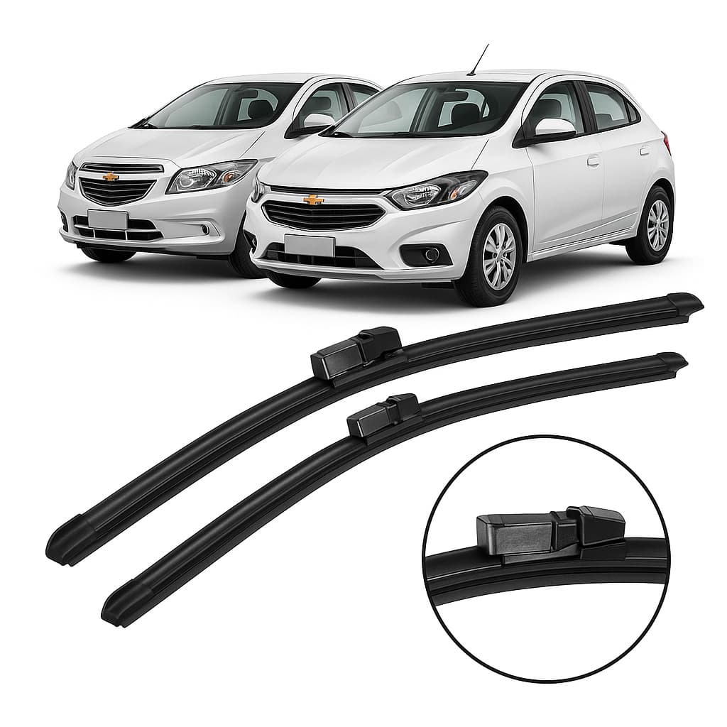 Par Palheta Limpador Parabrisa Chevrolet Onix Prisma 2013 a 2017 Encaixe Tipo Click