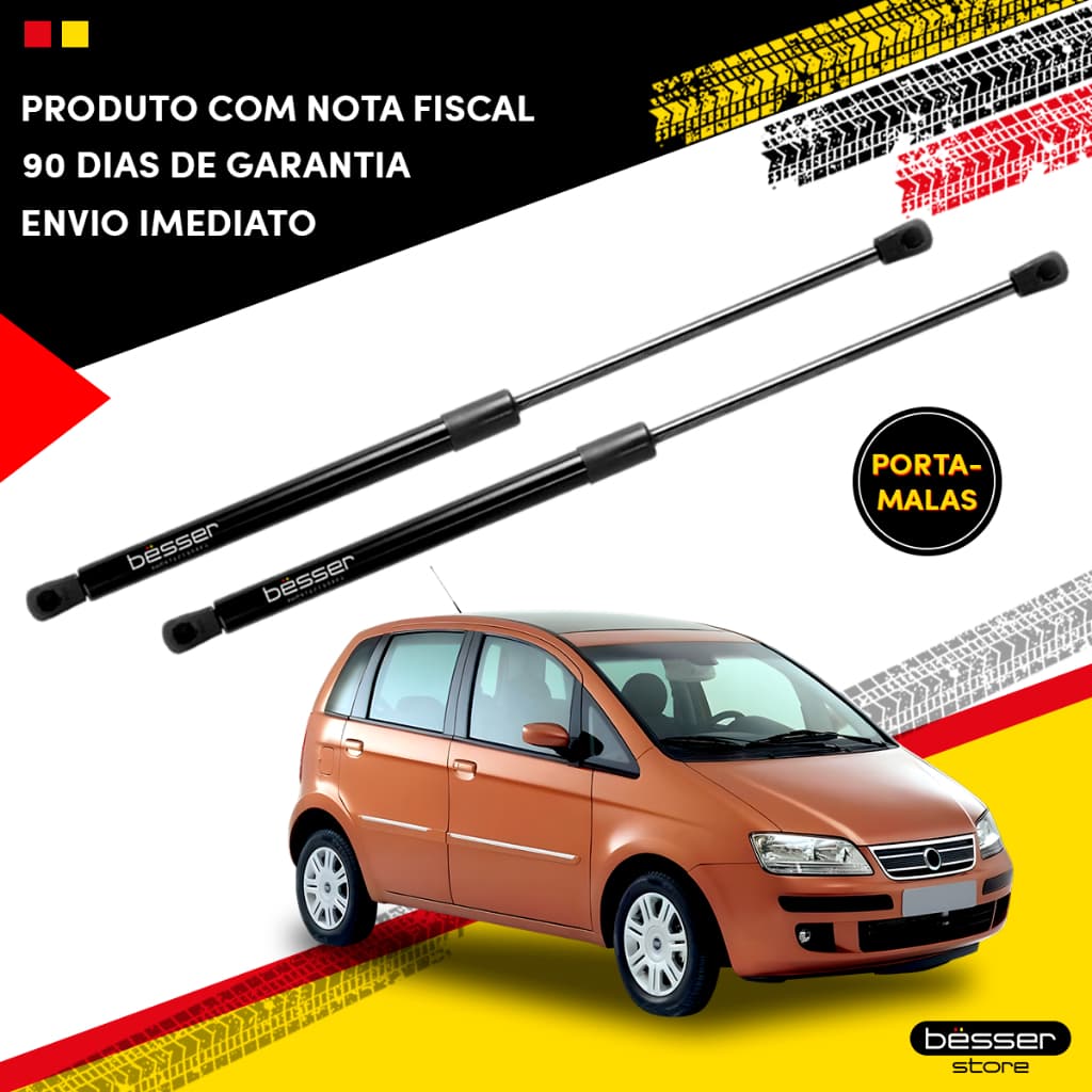Par Amortecedor A Gás Tampa Traseira Fiat Idea 2005 06 07 08 2010 Pistão a Gás Porta Malas Fiat Idea