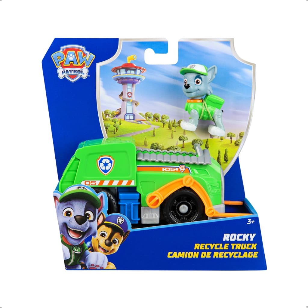 Patrulha Canina Boneco Brinquedo Veiculo Solido Rocky Sunny