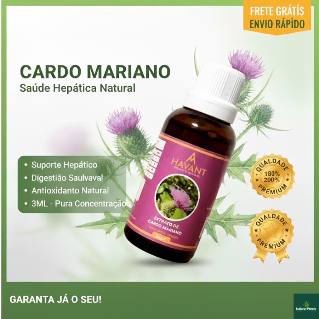 Extrato de Cardo Mariano | Silimarina 30ml | 100% Natural | Havant