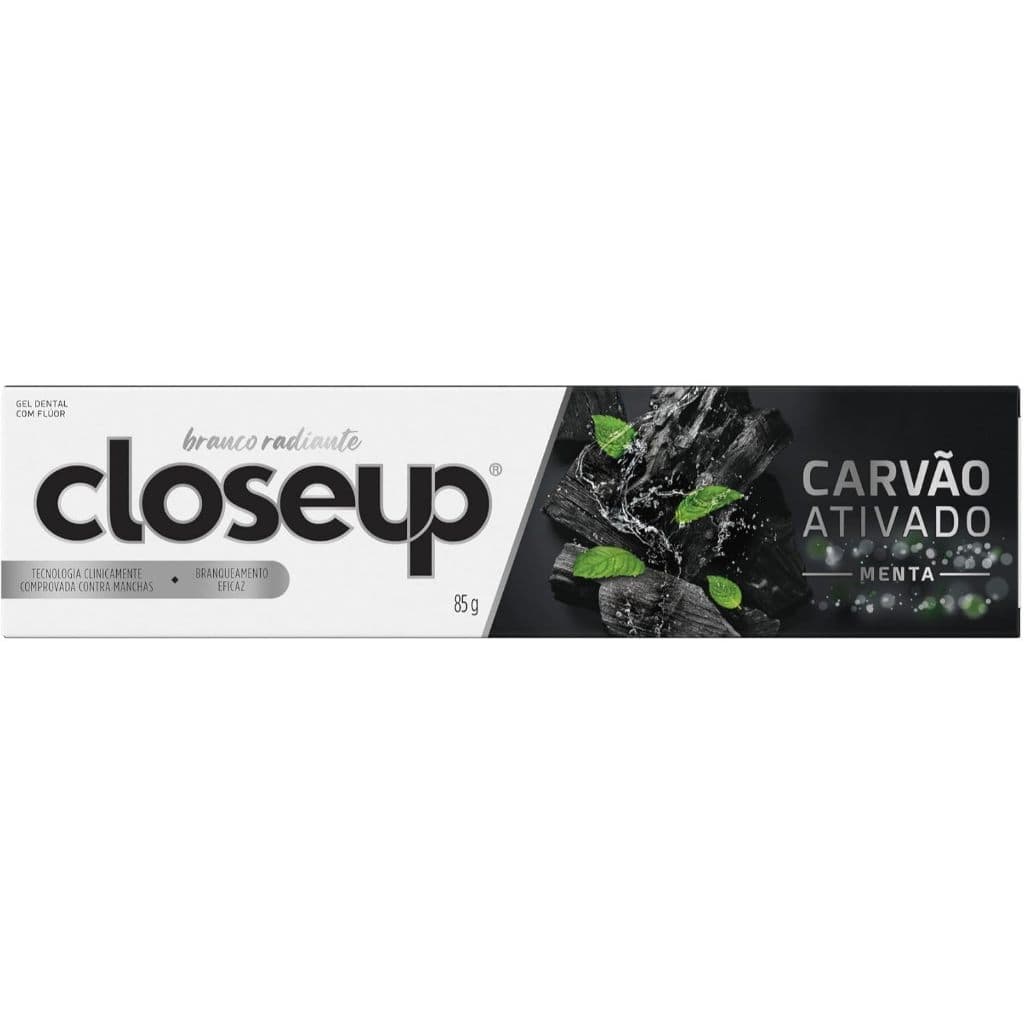 Creme Dental Closeup Carvão Ativado Menta Com 85g