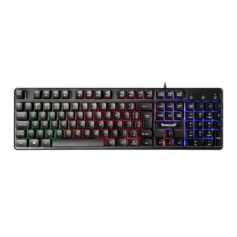Teclado Gamer TGT M18L, Rainbow, ABNT2, Preto, TGT-M18L-RBW01