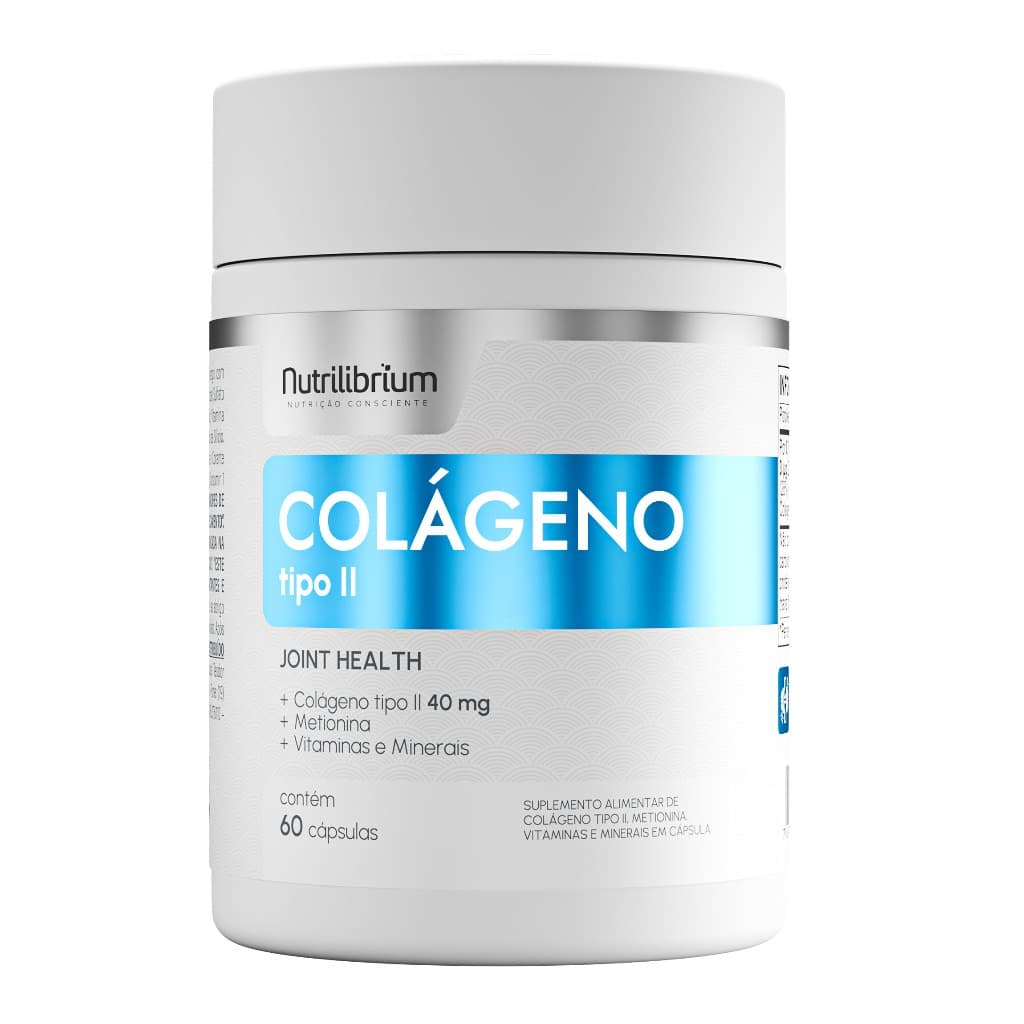 Suplemento Colágeno Tipo 2 com Metionina Cobre Selênio Vitamina D K C Nutrilibrium