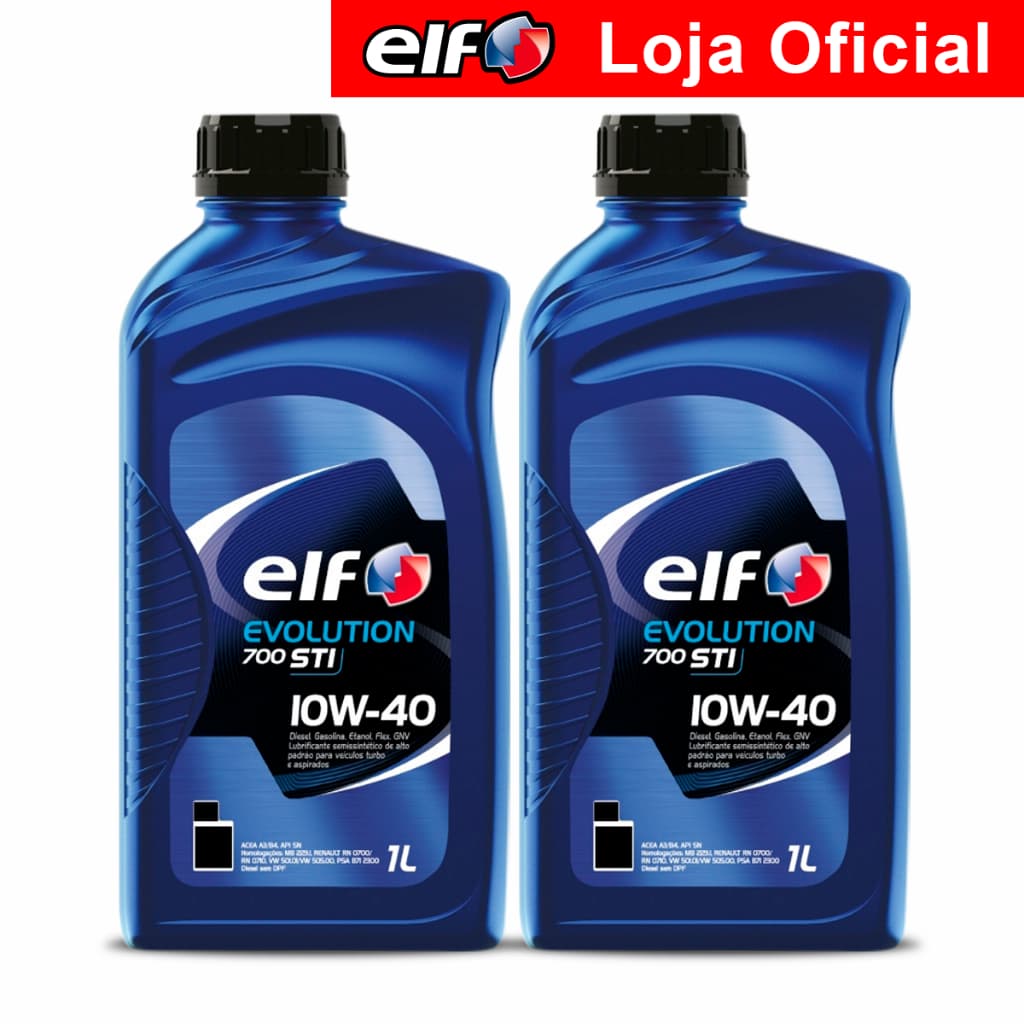 Kit 2x Óleo Semissintético Elf Evolution 700 10w40 STI SN
