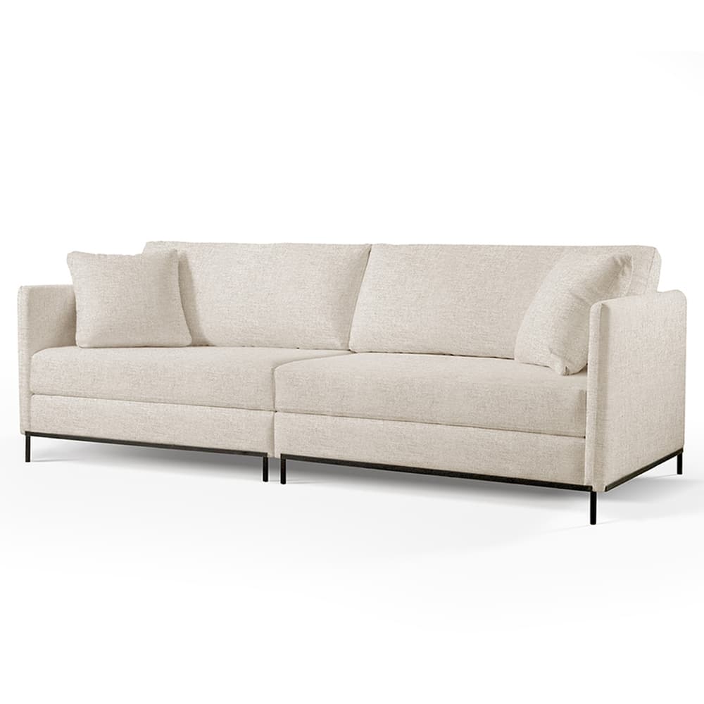 Sofá Ravi 1,70  Base Metal  2 / 3 Lugares Luxo Castellar Móbile