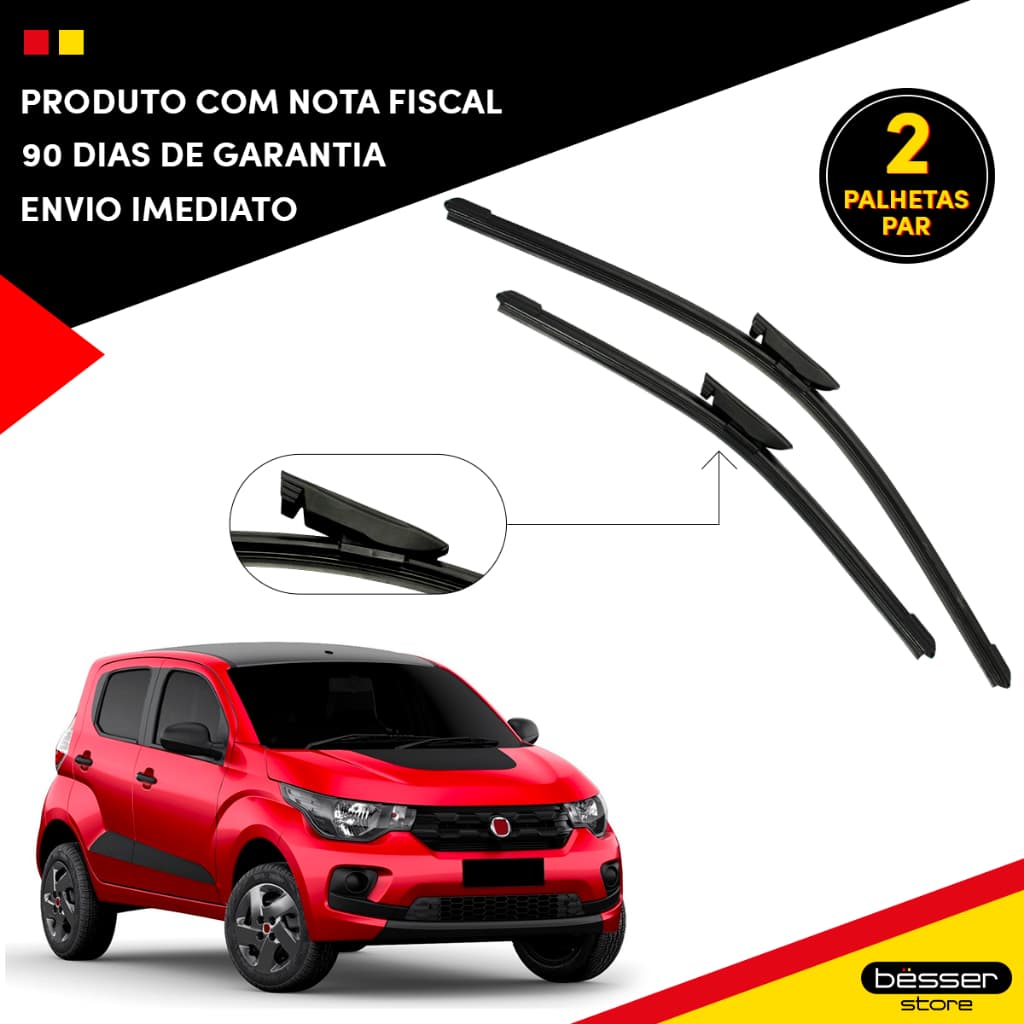 Par Paleta Limpador Parabrisa Fiat Mobi Palheta Parabrisa Fiat Mobi 2020 Limpador Parabrisa Mobi