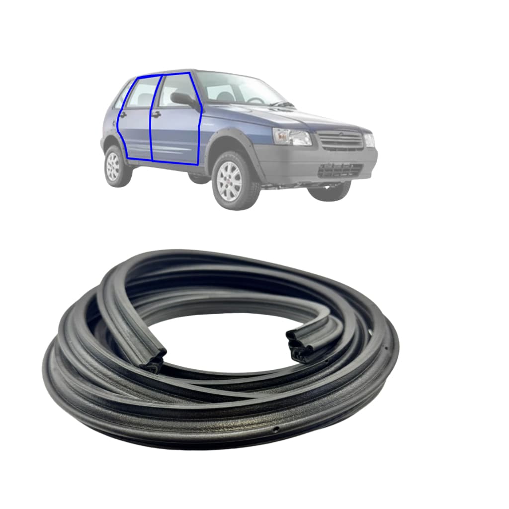 Borracha Guarnição Porta lateral do Fiat Uno 1988 a 2013