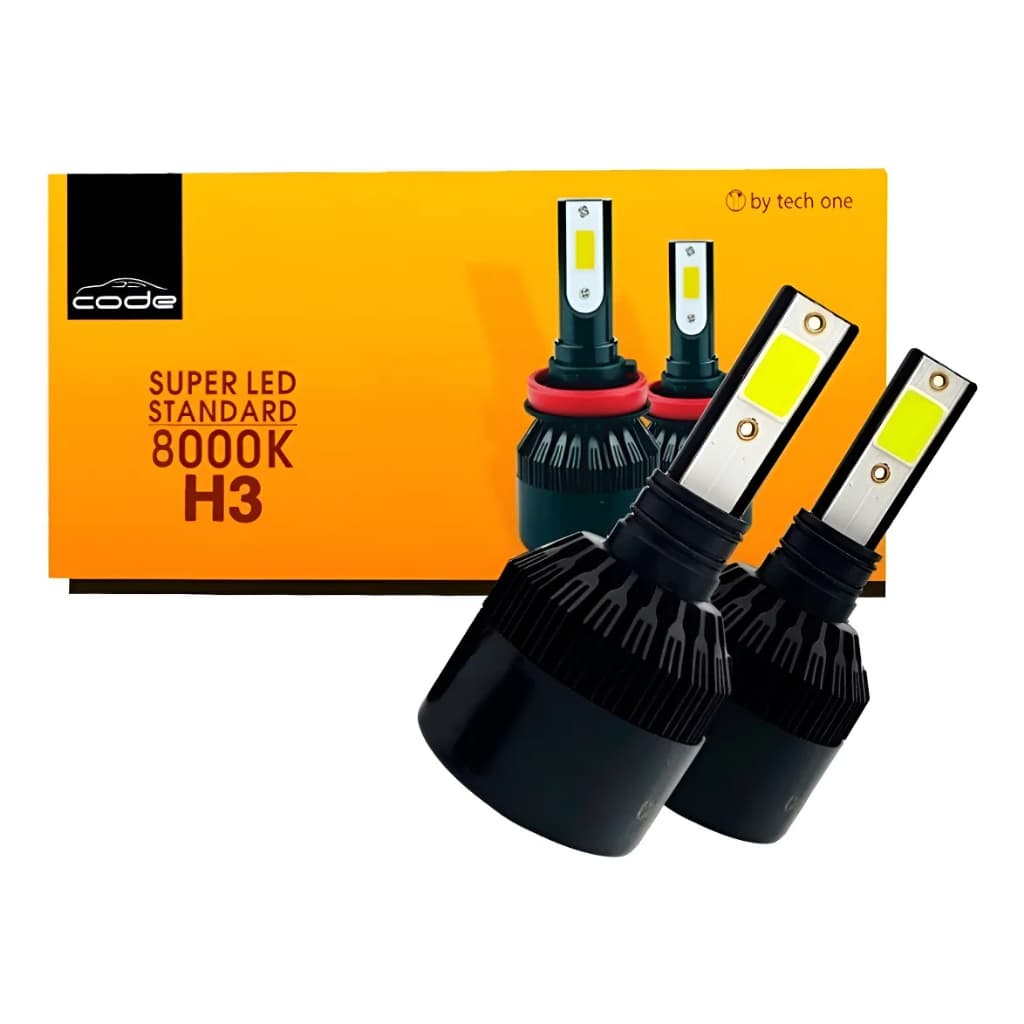 Kit Led H3/H16/9005 Code Tech One 8000k 12v