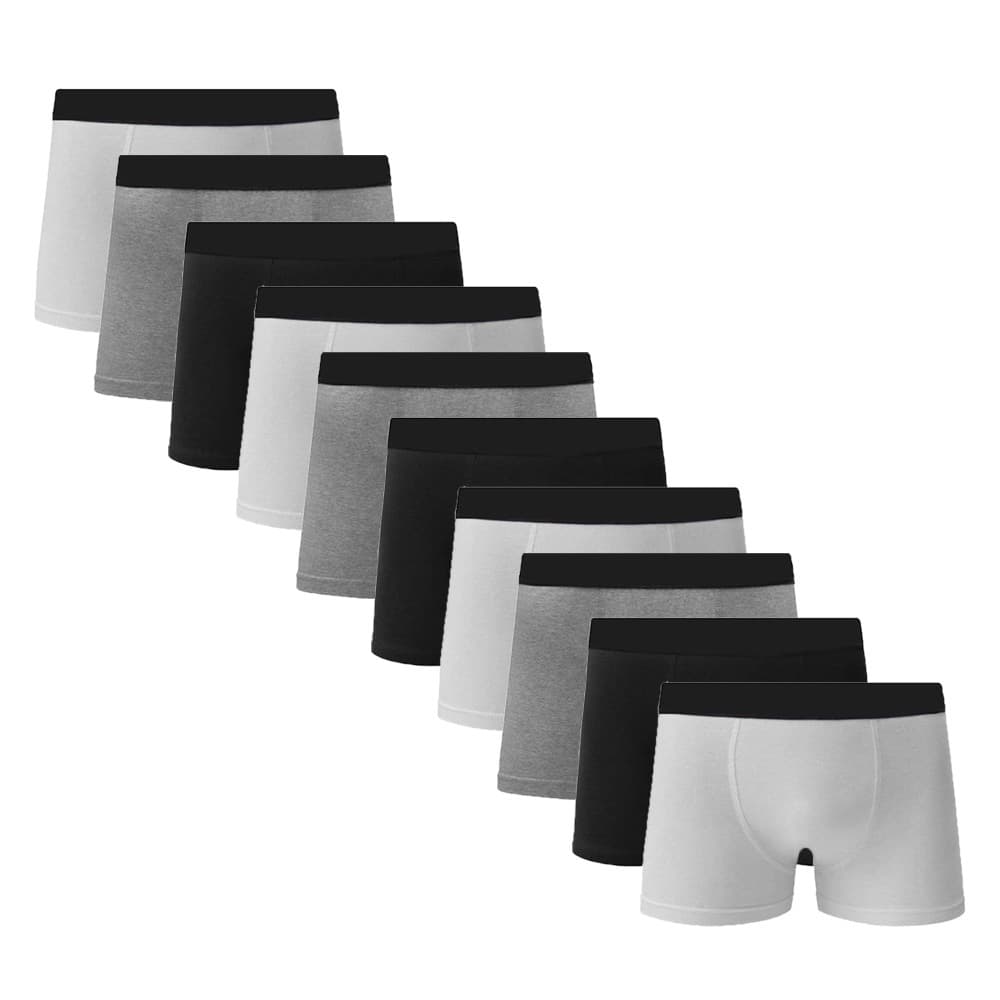 Kit 10 Cuecas Boxer Algodão Cotton Masculino Confortável Sortido C5